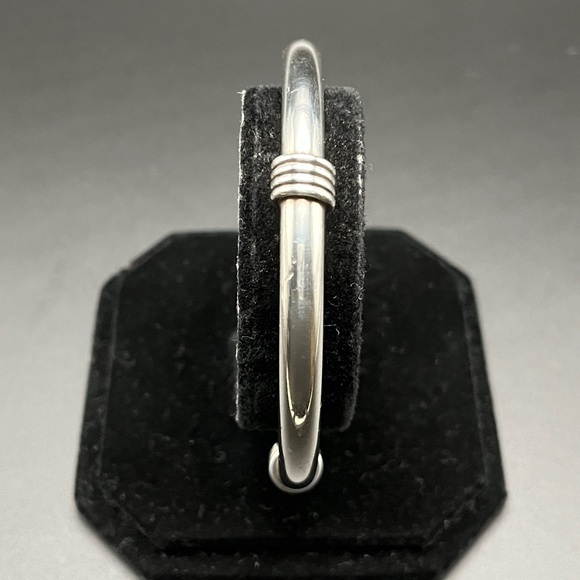 Vintage Taxco Mexico sterling silver bangle bracelet - Picture 3 of 9